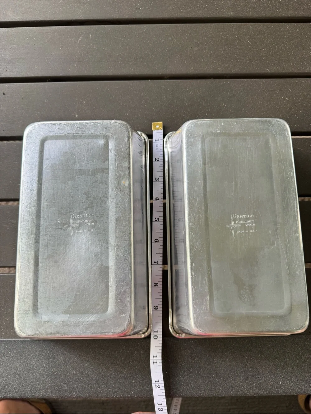 Vintage Century Aluminum Ware Loaf Pans Set of 2 Made in USA Bread Baking